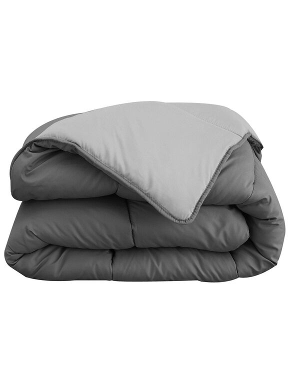 Couette bicolore microfibre 350 g/m² (gris / anthracite) Couette bicolore microfibre 350 g/m² (gris / anthracite)